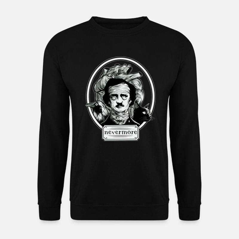 Edgar Allan Poe - Nevermore Shirt - Unisex Pullover - Schwarz