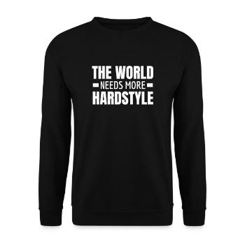 The World needs more Hardstyle! Merchandise - Unisex Pullover - Schwarz - Vorne - Alina (178cm) & Michal (187cm)