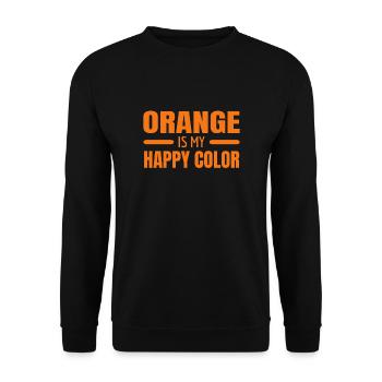 Orange is my Happy Color Netherlands Holland Dutch - Unisex Sweatshirt - black - Front - Alina (178cm) & Michal (187cm)