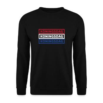 Koningsdag Holland Flag Kingsday Pays-Bas - Sweat-shirt Unisexe - noir - Devant - Alina (178cm) & Michal (187cm)