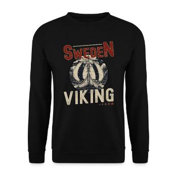 Suède Vikings - Sweat-shirt Unisexe - noir - Devant - Alina (178cm) & Michal (187cm)