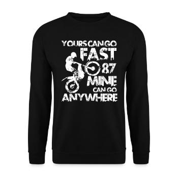Moto trial bike almost - Unisex Sweatshirt - black - Front - Alina (178cm) & Michal (187cm)