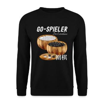 Go Spieler der Extraklasse - Unisex Pullover - Schwarz - Vorne - Alina (178cm) & Michal (187cm)