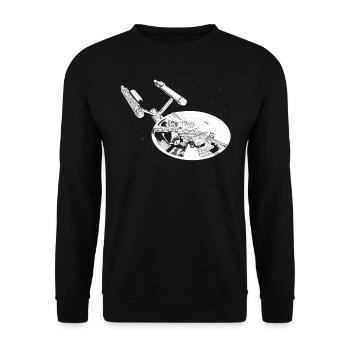 Star Trek The Original Series USS Enterprise - Sweat-shirt Unisexe - noir - Devant - Alina (178cm) & Michal (187cm)