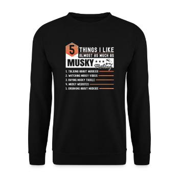 Muscle lung and pike fishing - Unisex Sweatshirt - black - Front - Alina (178cm) & Michal (187cm)