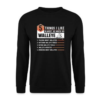 Dictons de pêche Zander - Sweat-shirt Unisexe - noir - Devant - Alina (178cm) & Michal (187cm)