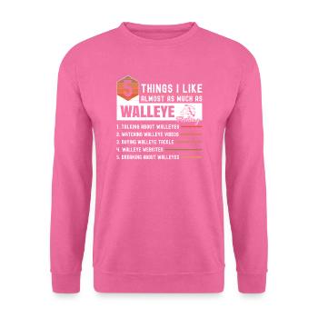Zander Fishing Sayings - Unisex Sweatshirt - pink - Front