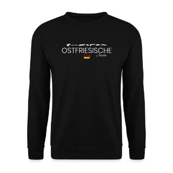Ostfriesische Inseln Urlaub - Unisex Pullover - Schwarz - Vorne - Alina (178cm) & Michal (187cm)