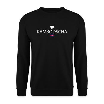 Kambodscha Reise - Unisex Pullover - Schwarz - Vorne - Alina (178cm) & Michal (187cm)