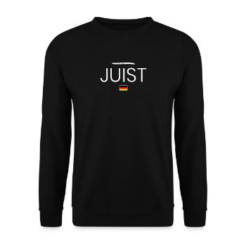 Juist Urlaub - Unisex Pullover - Schwarz - Vorne - Alina (178cm) & Michal (187cm)