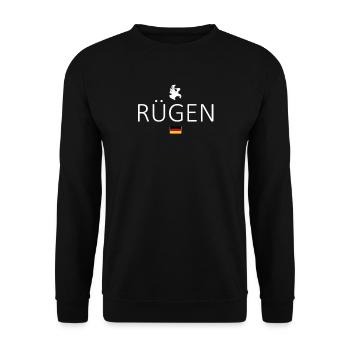 Insel Rügen Urlaub - Unisex Pullover - Schwarz - Vorne - Alina (178cm) & Michal (187cm)