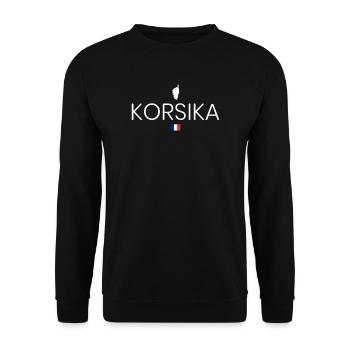 Korsika Urlaub - Unisex Pullover - Schwarz - Vorne - Alina (178cm) & Michal (187cm)