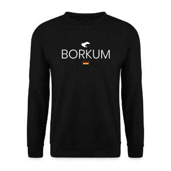 Borkum Reise - Unisex Pullover - Schwarz - Vorne - Alina (178cm) & Michal (187cm)