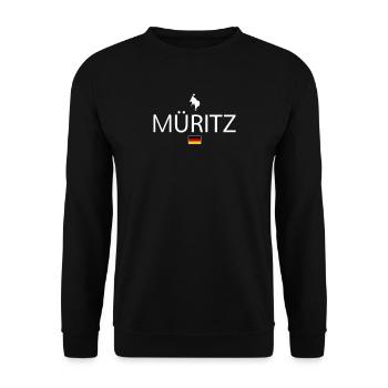 Müritz Souvenir - Unisex Pullover - Schwarz - Vorne - Alina (178cm) & Michal (187cm)