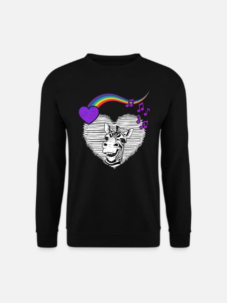LGTB Zebra Regenbogen pride queer Zebrafell - Unisex Pullover - Schwarz