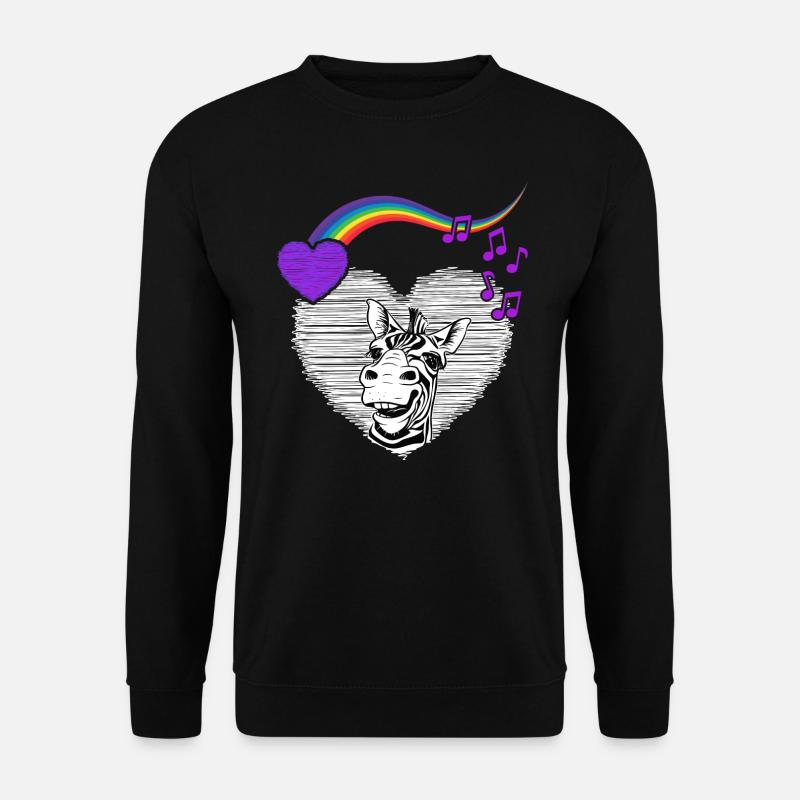 LGTB Zebra Regenbogen pride queer Zebrafell - Unisex Pullover - Schwarz
