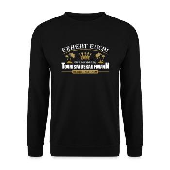 Tourismuskaufmann - Unisex Pullover - Schwarz - Vorne - Alina (178cm) & Michal (187cm)