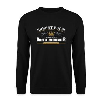 Gießereimechaniker - Unisex Pullover - Schwarz - Vorne - Alina (178cm) & Michal (187cm)