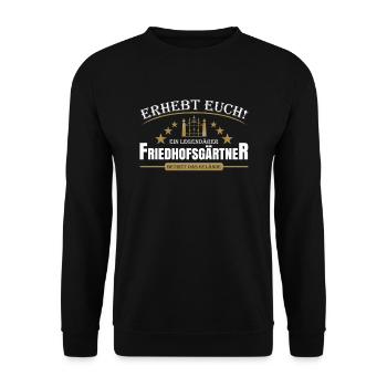 Friedhofsgärtner - Unisex Pullover - Schwarz - Vorne - Alina (178cm) & Michal (187cm)