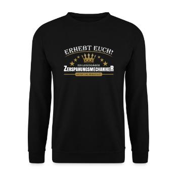 Zerspanungsmechaniker - Unisex Pullover - Schwarz - Vorne - Alina (178cm) & Michal (187cm)