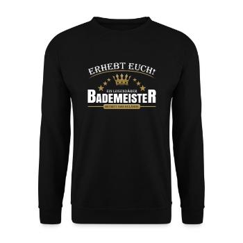Bademeister - Unisex Pullover - Schwarz - Vorne - Alina (178cm) & Michal (187cm)