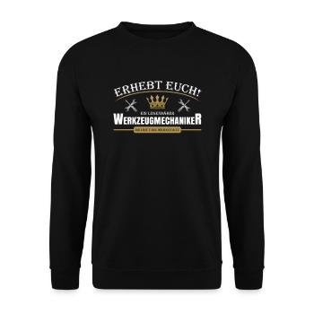 Justizwachtmeister - Unisex Pullover - Schwarz - Vorne - Alina (178cm) & Michal (187cm)