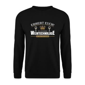 Weintechnologe - Unisex Pullover - Schwarz - Vorne - Alina (178cm) & Michal (187cm)