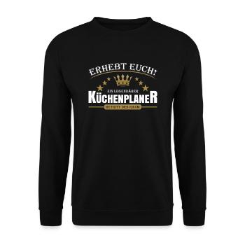 Küchenplaner - Unisex Pullover - Schwarz - Vorne - Alina (178cm) & Michal (187cm)