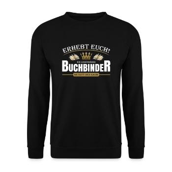 Justizwachtmeister - Unisex Pullover - Schwarz - Vorne - Alina (178cm) & Michal (187cm)