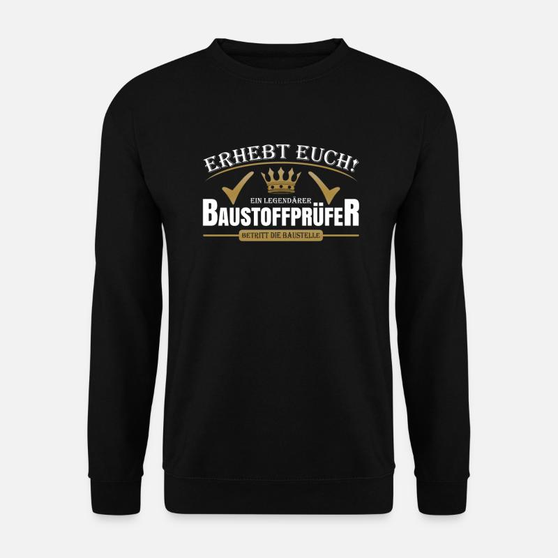 Baustoffprüfer - Unisex Pullover - Schwarz