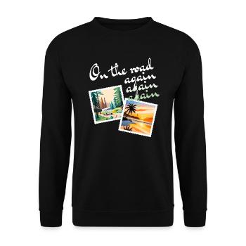 "Van-life is the best life", van life t-shirt - Sweat-shirt Unisexe - noir - Devant - Alina (178cm) & Michal (187cm)