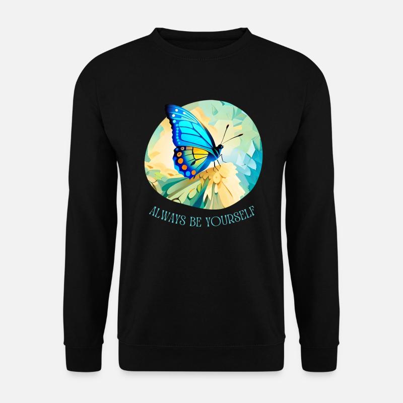 Butterflies pattern - Unisex Sweatshirt - black