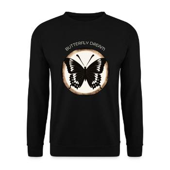 Butterflies pattern - Sweat-shirt Unisexe - noir - Devant - Alina (178cm) & Michal (187cm)
