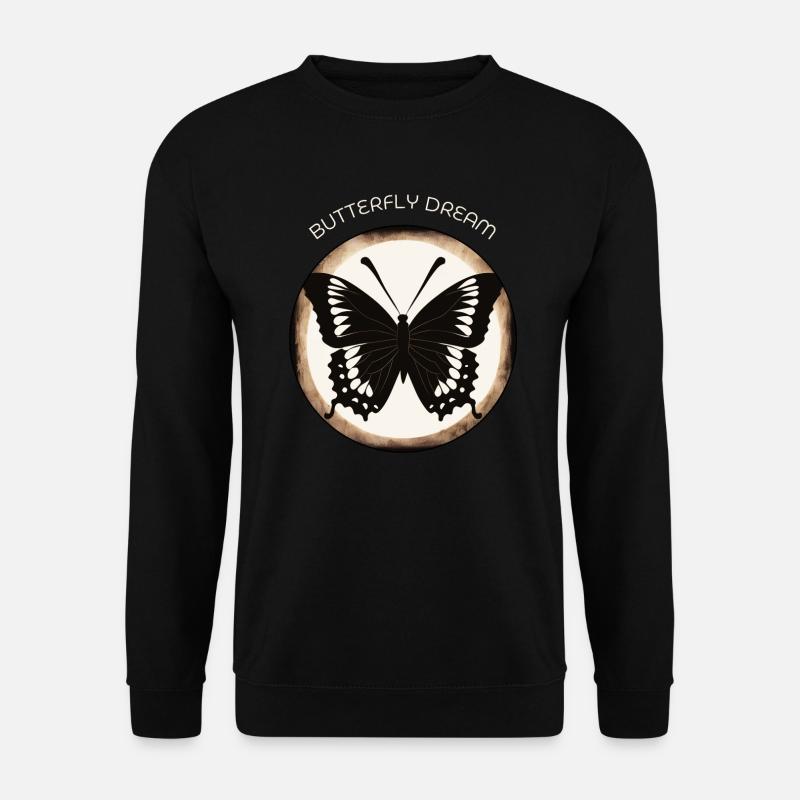 Schmetterlinge Muster - Unisex Pullover - Schwarz