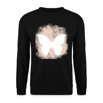 Butterflies pattern - Sweat-shirt Unisexe - noir - Devant - Alina (178cm) & Michal (187cm)
