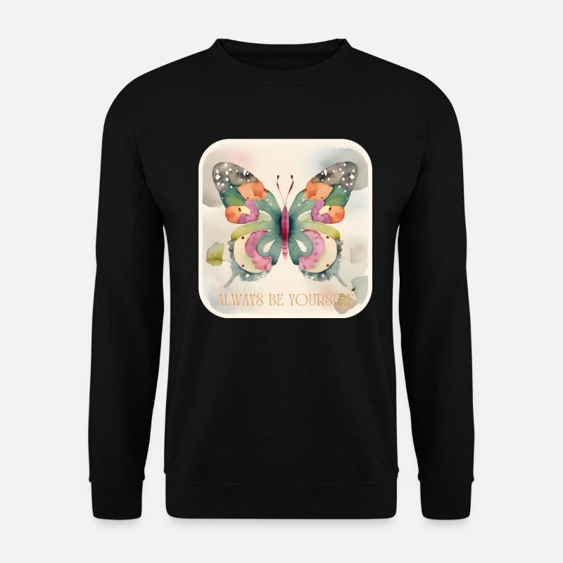 Butterflies pattern - Unisex Sweatshirt - black