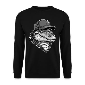 Alligator frais - Sweat-shirt Unisexe - noir - Devant - Alina (178cm) & Michal (187cm)