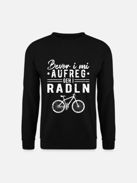 Bayrisch Dialekt Radln Radfahren MTB Fahrrad - Unisex Pullover - Schwarz
