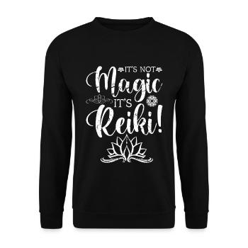 Spirituelle Heilungspraktiken Lotus Reiki - Unisex Pullover - Schwarz - Vorne - Alina (178cm) & Michal (187cm)