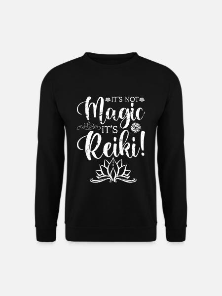 Spirituelle Heilungspraktiken Lotus Reiki - Unisex Pullover - Schwarz