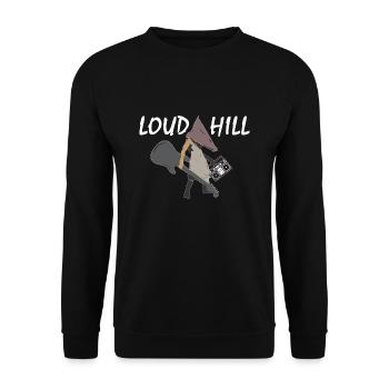 Loud Hill Pyramid Head Monster Gift Idea - Unisex Sweatshirt - black - Front - Alina (178cm) & Michal (187cm)