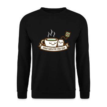 Juste ici pour le thé - Sweat-shirt Unisexe - noir - Devant - Alina (178cm) & Michal (187cm)