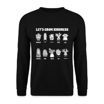 Awesome Let's Grow Kindness For Succulent Cactus - Unisex Sweatshirt - black - Front - Alina (178cm) & Michal (187cm)