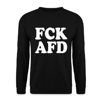 Fck afd - Unisex Pullover - Schwarz - Vorne - Alina (178cm) & Michal (187cm)