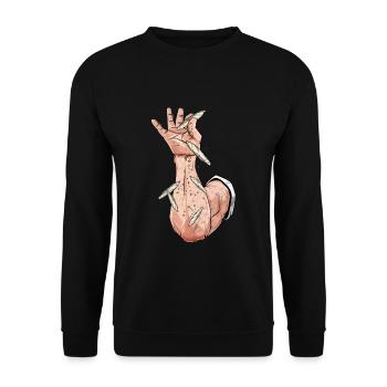 Salt Bae 420 cannabis marijuana gift - Unisex Sweatshirt - black - Front - Alina (178cm) & Michal (187cm)