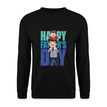 Père Fils Fête Des Pères Dire T-shirt - Sweat-shirt Unisexe - noir - Devant - Alina (178cm) & Michal (187cm)
