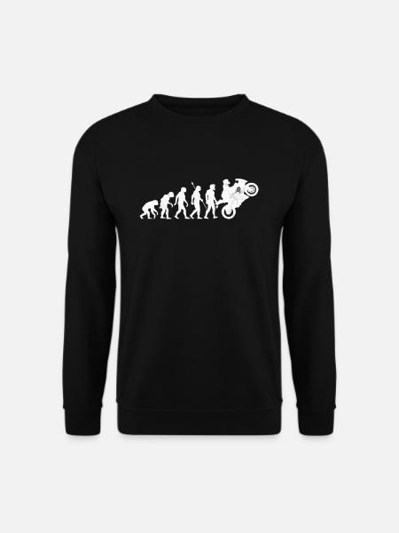 Biker Motorradfahrer Motorrad Evolution - Unisex Pullover - Schwarz