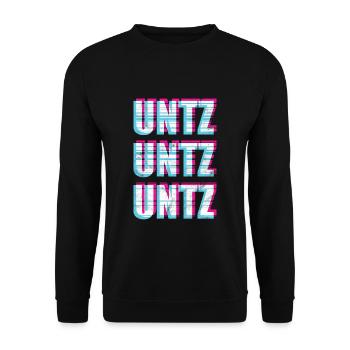 Underground Techno Rave UNTZ UNTZ UNTZ - Unisex Sweatshirt - black - Front - Alina (178cm) & Michal (187cm)