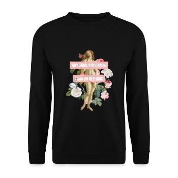 Feminist women power gift - Unisex Sweatshirt - black - Front - Alina (178cm) & Michal (187cm)