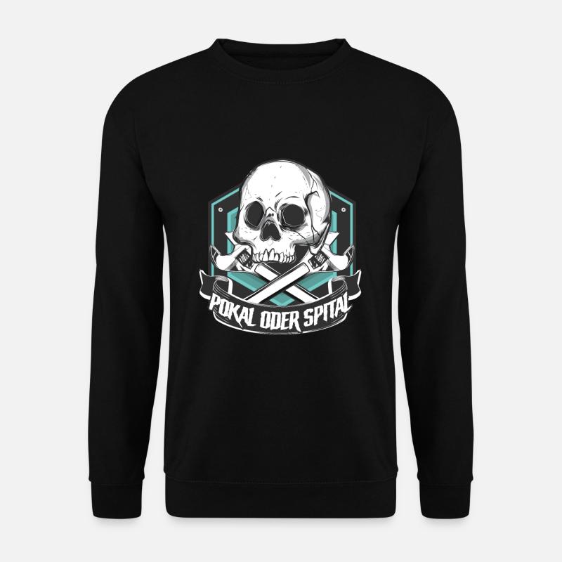 Pokal oder Spital Biker Mechaniker - Unisex Pullover - Schwarz